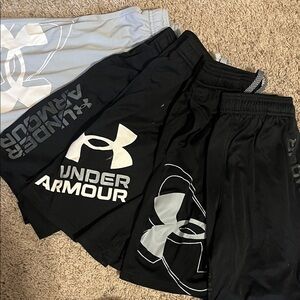 Under Armour Black and Light Gray Shorts Trio
